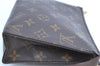 Auth LOUIS VUITTON Monogram Poche Toilette 19 Cosmetics Pouch M47544 Junk H7497