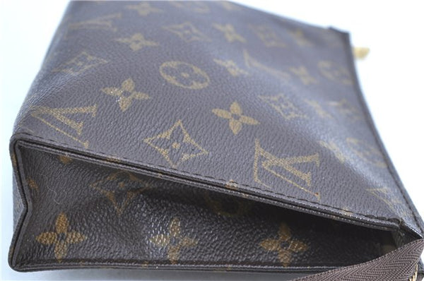 Auth LOUIS VUITTON Monogram Poche Toilette 19 Cosmetics Pouch M47544 Junk H7497