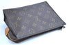 Auth LOUIS VUITTON Monogram Poche Toilette 19 Cosmetics Pouch M47544 Junk H7497