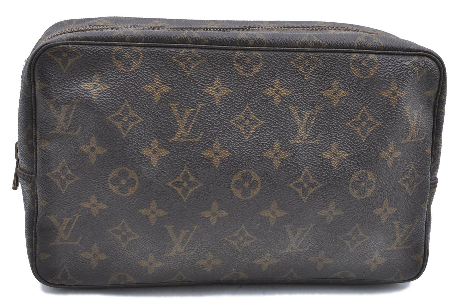 Auth LOUIS VUITTON Monogram Trousse Toilette 28 Clutch Hand Bag M47522 LV H7502