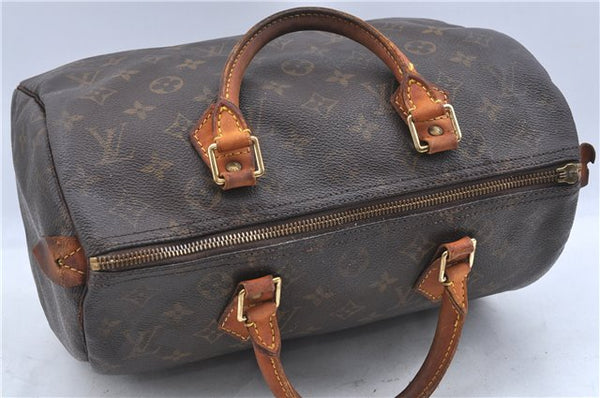 Authentic LOUIS VUITTON Monogram Speedy 30 Hand Bag M41526 LV Junk H7511