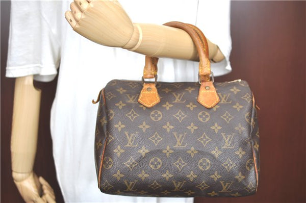 Authentic LOUIS VUITTON Monogram Speedy 25 Hand Bag M41528 LV H7524