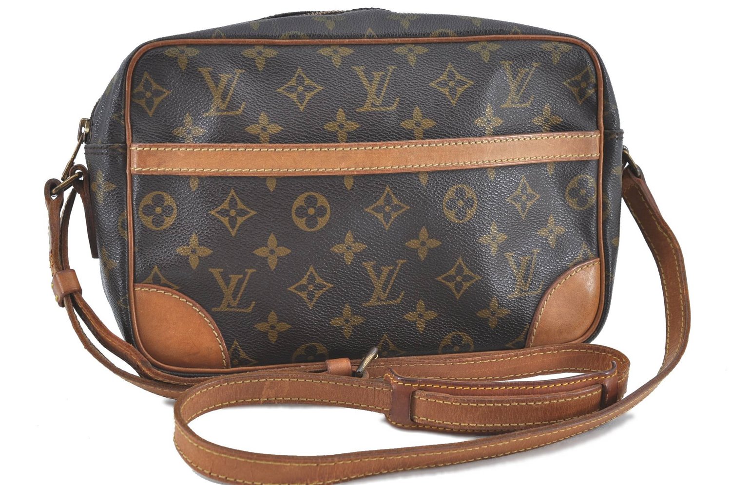 Auth LOUIS VUITTON Monogram Trocadero 27 Shoulder Cross Body Bag M51274 LV H7529