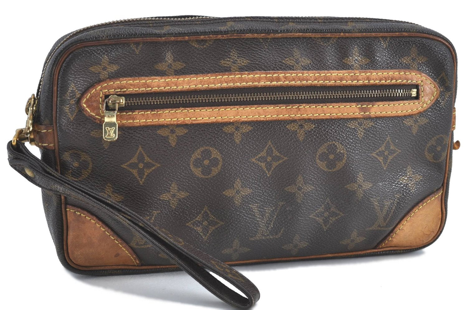 Auth LOUIS VUITTON Monogram Marly Dragonne GM Clutch Hand Bag M51825 LV H7530