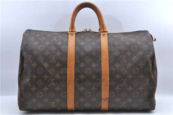 Authentic LOUIS VUITTON Monogram Keepall 45 Boston Bag M41428 LV H7542