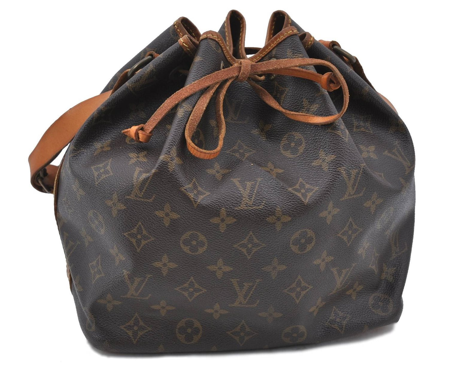 Authentic LOUIS VUITTON Monogram Petit Noe Shoulder Bag M42226 LV H7547