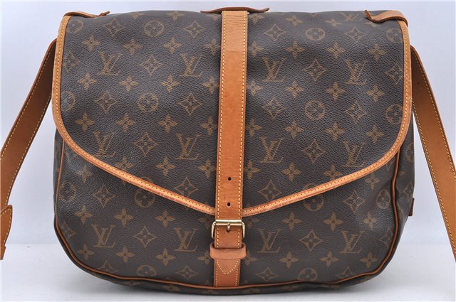 Auth LOUIS VUITTON Monogram Saumur 35 Shoulder Cross Body Bag M42254 LV H7558