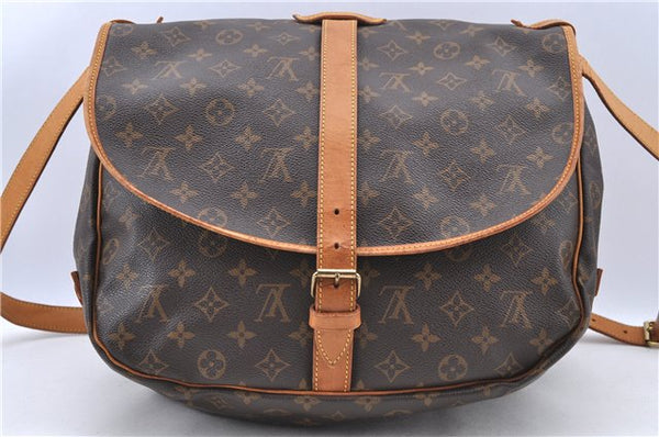 Auth LOUIS VUITTON Monogram Saumur 35 Shoulder Cross Body Bag M42254 LV H7558