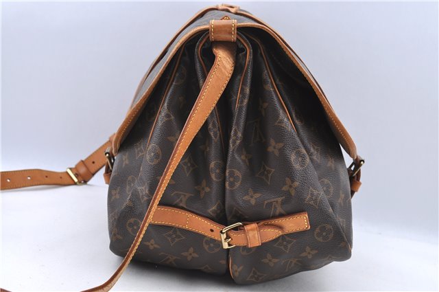 Auth LOUIS VUITTON Monogram Saumur 35 Shoulder Cross Body Bag M42254 LV H7558