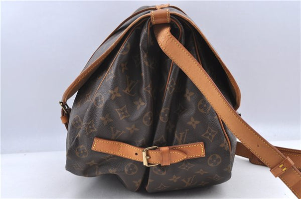Auth LOUIS VUITTON Monogram Saumur 35 Shoulder Cross Body Bag M42254 LV H7558