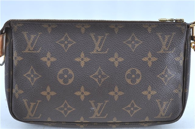 Authentic LOUIS VUITTON Monogram Pochette Accessoires Pouch M51980 LV H7561