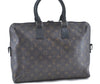 Auth LOUIS VUITTON Monogram Macassar Porte Documents Jour Briefcase LV H7564
