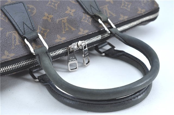 Auth LOUIS VUITTON Monogram Macassar Porte Documents Jour Briefcase LV H7564