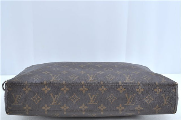 Auth LOUIS VUITTON Monogram Macassar Porte Documents Jour Briefcase LV H7564