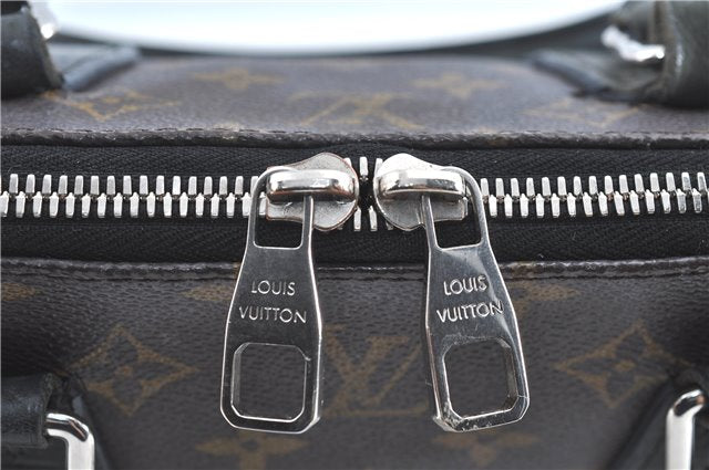 Auth LOUIS VUITTON Monogram Macassar Porte Documents Jour Briefcase LV H7564