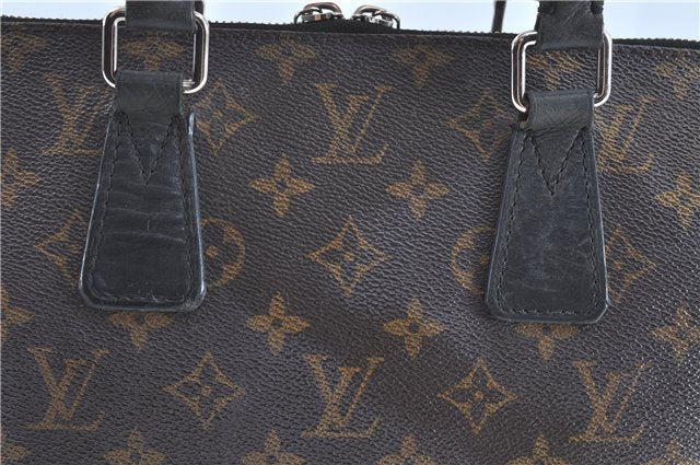 Auth LOUIS VUITTON Monogram Macassar Porte Documents Jour Briefcase LV H7564