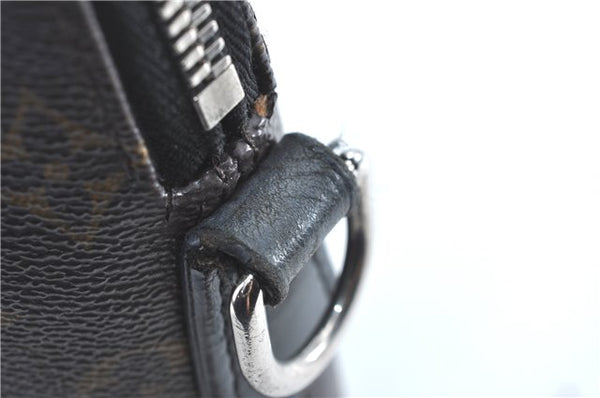 Auth LOUIS VUITTON Monogram Macassar Porte Documents Jour Briefcase LV H7564