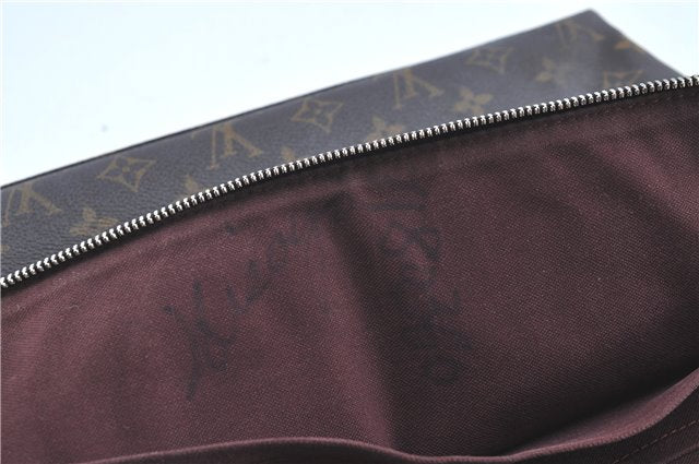 Auth LOUIS VUITTON Monogram Macassar Porte Documents Jour Briefcase LV H7564