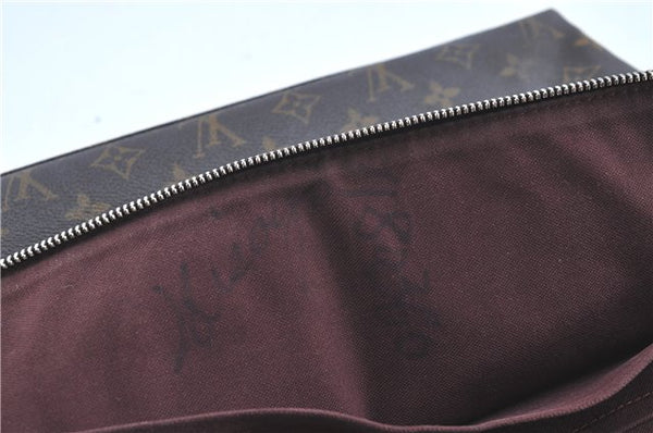 Auth LOUIS VUITTON Monogram Macassar Porte Documents Jour Briefcase LV H7564