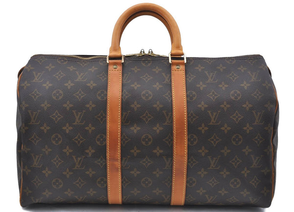 Authentic LOUIS VUITTON Monogram Keepall 45 Boston Bag M41428 LV H7567