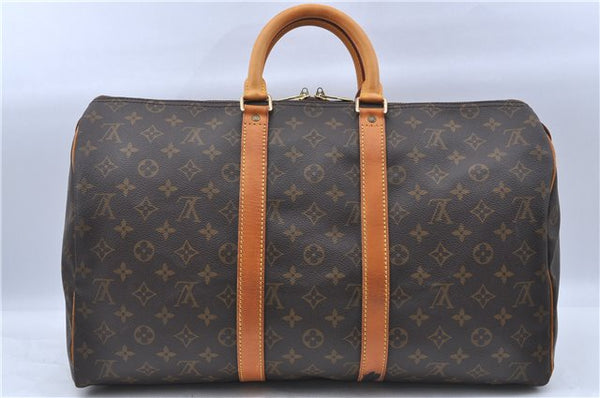 Authentic LOUIS VUITTON Monogram Keepall 45 Boston Bag M41428 LV H7567