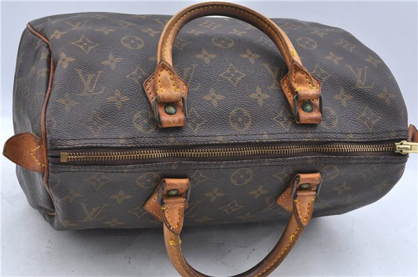 Authentic LOUIS VUITTON Monogram Speedy 30 Hand Bag M41526 LV Junk H7568