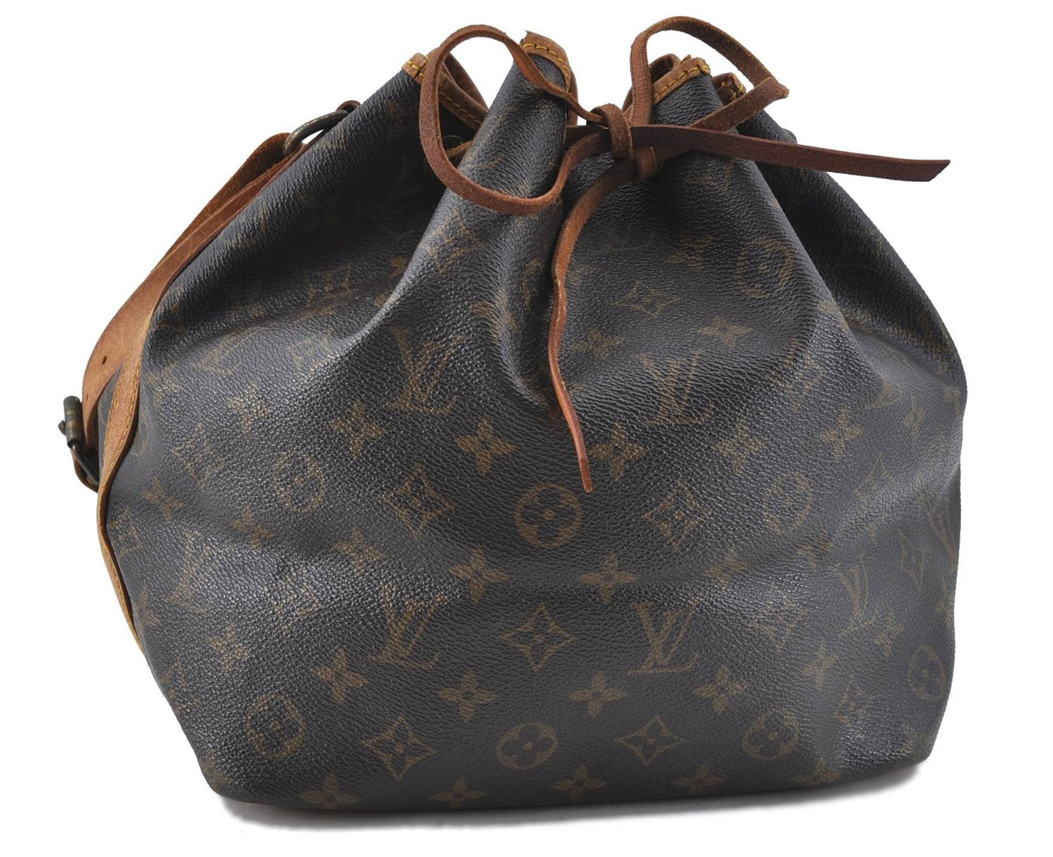 Authentic LOUIS VUITTON Monogram Petit Noe Shoulder Bag M42226 LV H7574