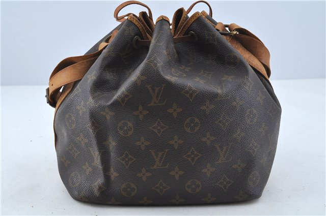 Authentic LOUIS VUITTON Monogram Petit Noe Shoulder Bag M42226 LV H7574