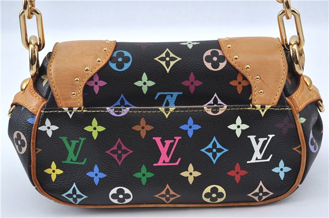 Auth LOUIS VUITTON Monogram Multicolor Marilyn Shoulder Bag M40128 Black H7582