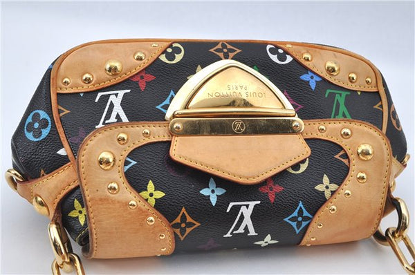 Auth LOUIS VUITTON Monogram Multicolor Marilyn Shoulder Bag M40128 Black H7582