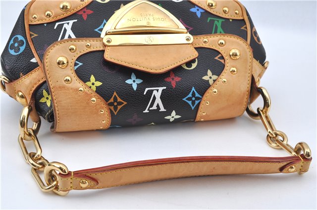 Auth LOUIS VUITTON Monogram Multicolor Marilyn Shoulder Bag M40128 Black H7582