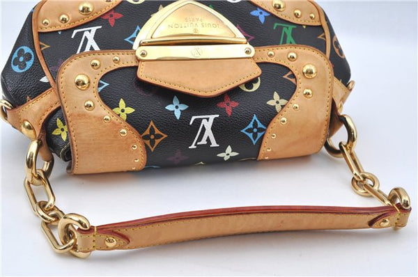 Auth LOUIS VUITTON Monogram Multicolor Marilyn Shoulder Bag M40128 Black H7582