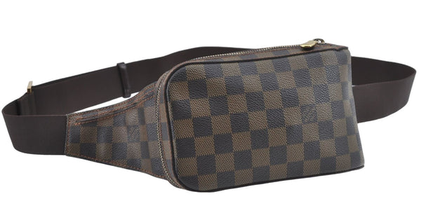 Authentic Louis Vuitton Damier Geronimos Waist Body Bag N51994 LV H7586