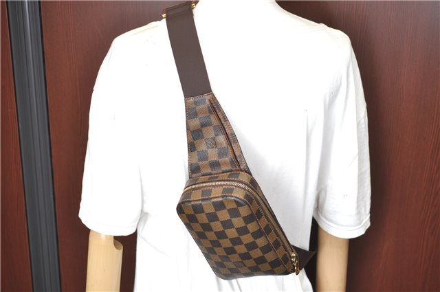 Authentic Louis Vuitton Damier Geronimos Waist Body Bag N51994 LV H7586