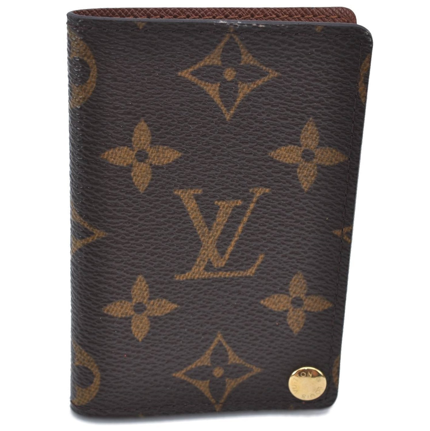 Auth LOUIS VUITTON Monogram Porte Cartes Credit Pression M60937 Card Case H7597