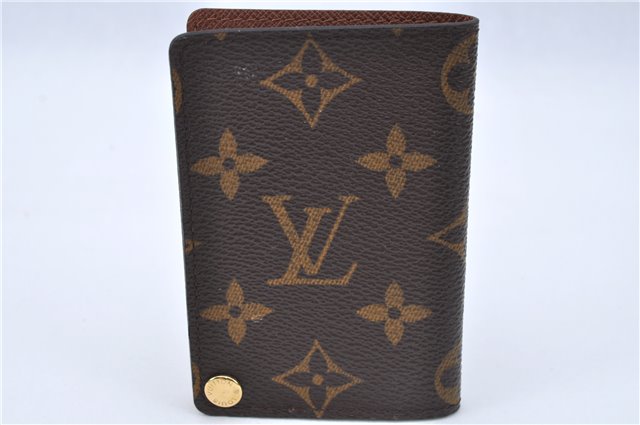 Auth LOUIS VUITTON Monogram Porte Cartes Credit Pression M60937 Card Case H7597