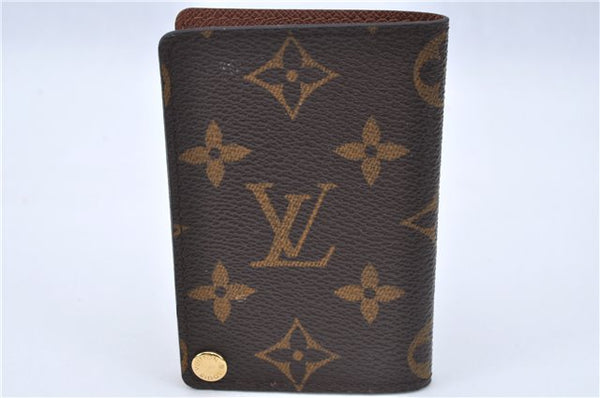 Auth LOUIS VUITTON Monogram Porte Cartes Credit Pression M60937 Card Case H7597