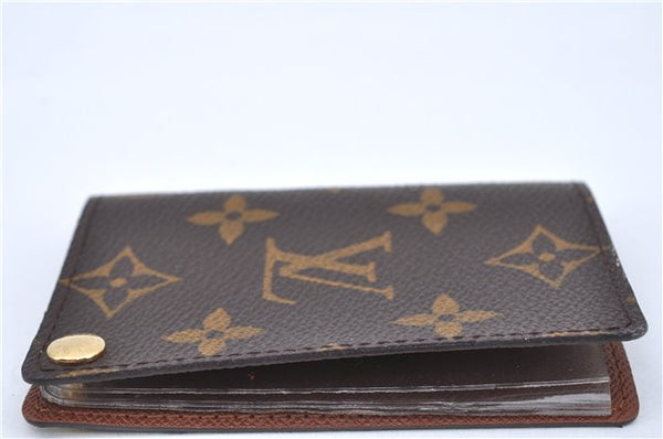 Auth LOUIS VUITTON Monogram Porte Cartes Credit Pression M60937 Card Case H7597