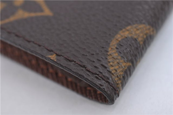 Auth LOUIS VUITTON Monogram Porte Cartes Credit Pression M60937 Card Case H7597