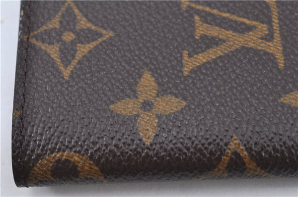 Auth LOUIS VUITTON Monogram Porte Cartes Credit Pression M60937 Card Case H7597