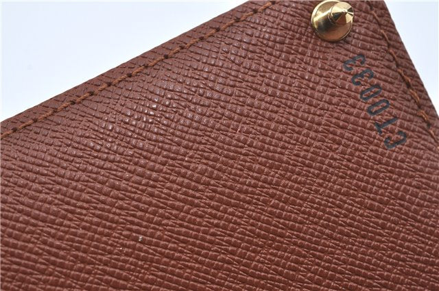 Auth LOUIS VUITTON Monogram Porte Cartes Credit Pression M60937 Card Case H7597