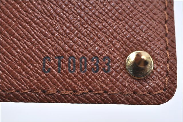 Auth LOUIS VUITTON Monogram Porte Cartes Credit Pression M60937 Card Case H7597