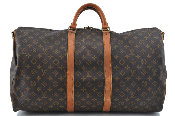 Auth LOUIS VUITTON Monogram Keepall Bandouliere 55 Boston Bag M41414 LV H7602