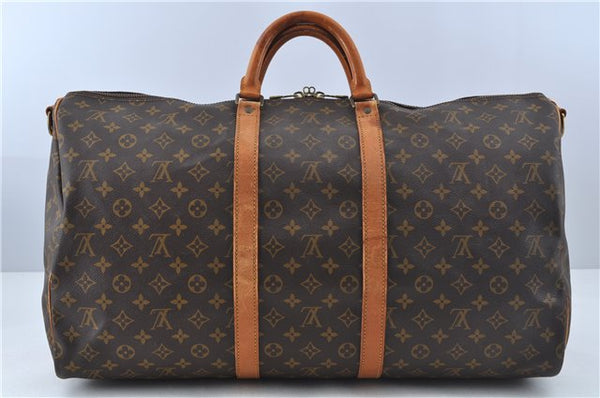 Auth LOUIS VUITTON Monogram Keepall Bandouliere 55 Boston Bag M41414 LV H7602