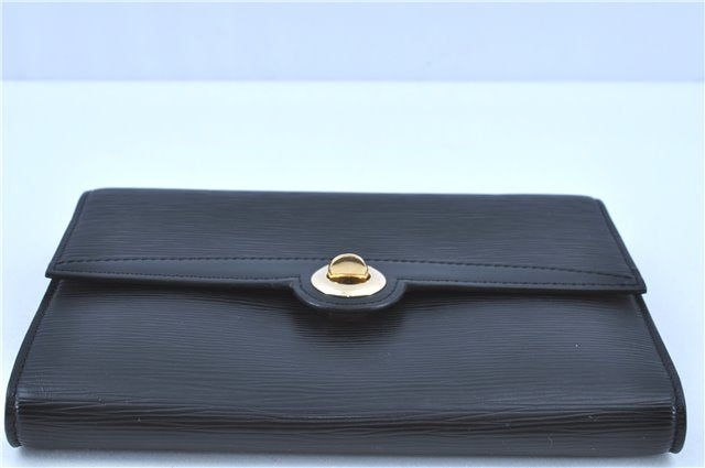 Authentic LOUIS VUITTON Epi Arche 2Way Shoulder Clutch Bag Black M52572 LV H7624