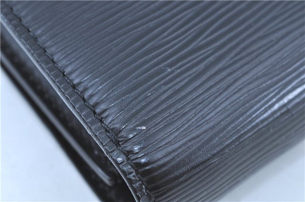 Authentic LOUIS VUITTON Epi Arche 2Way Shoulder Clutch Bag Black M52572 LV H7624