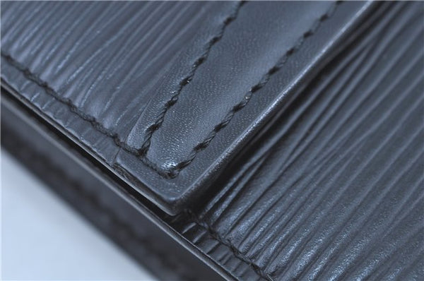 Authentic LOUIS VUITTON Epi Arche 2Way Shoulder Clutch Bag Black M52572 LV H7624