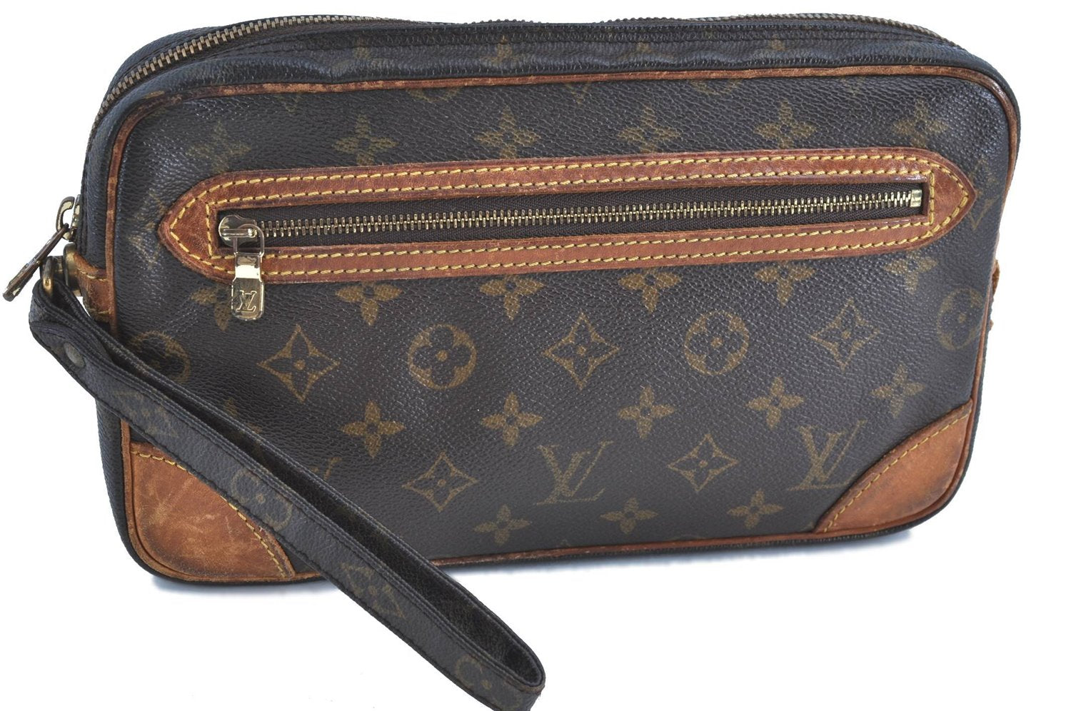 Auth LOUIS VUITTON Monogram Marly Dragonne GM Clutch Hand Bag M51825 LV H7629