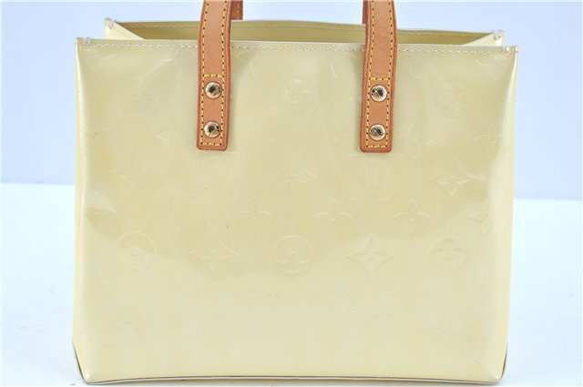 Authentic LOUIS VUITTON Vernis Reade PM Hand Bag Ivory White M91145 LV H7631