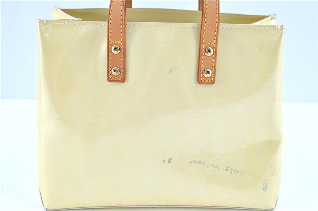 Authentic LOUIS VUITTON Vernis Reade PM Hand Bag Ivory White M91145 LV H7631